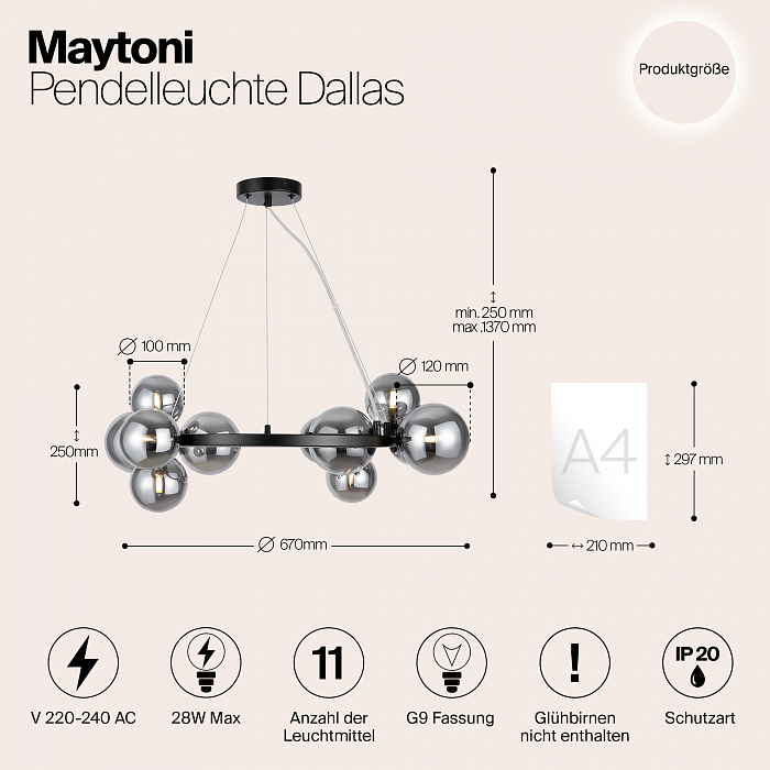 Светильник Maytoni MOD545PL-11B
