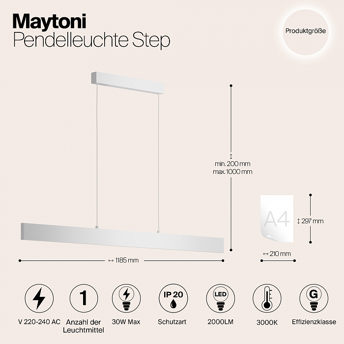 Светильник Maytoni P010PL-L30W